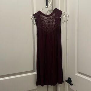 TRENDING COLOR - BURGUNDY SLEEVELESS DRESS